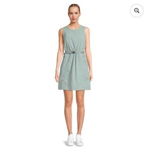 Nylon Sporty Mini Tank Dress with Belt- Small